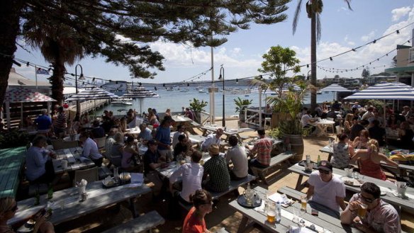 Picture perfect: Views from the Beach Club at the Watson's Bay Hotel.