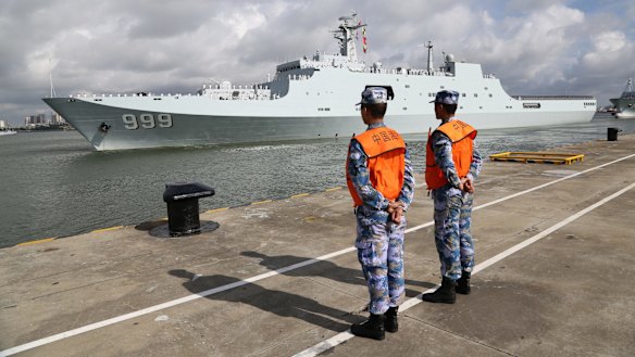 China dispatched members of its People's Liberation Army to Djibouti as a key part of a wide-ranging expansion of the role of China's armed forces.