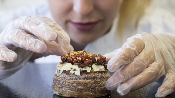 The world's most expensive "cronut", a doughnut hybrid with gold leaf and rare Amedei Porcelana chocolate. Yours for $3500.