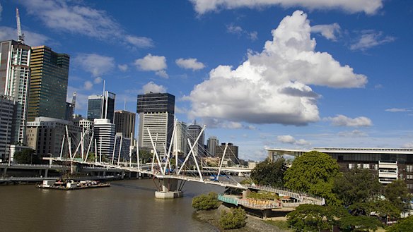 Award-winning architecture ... Brisbane's Kurilpa Bridge.