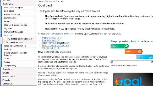 Website crashed: opal.com.au is down.