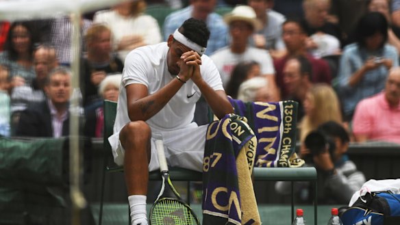 Nick Kyrgios was thrashed by Andy Murray, and was criticised for seeming to lose interest. 
