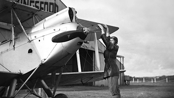 The program will be named after pioneering pilot Nancy Bird Walton, pictured with her plane 
in 1934.