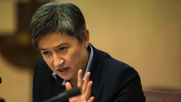 Senator Penny Wong during Senate estimates.