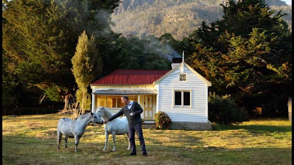 Bob Brown at Oura Oura, his property at Liffey, near Launceston, which the Australian Greens leader is handing over to Bush Heritage Australia.