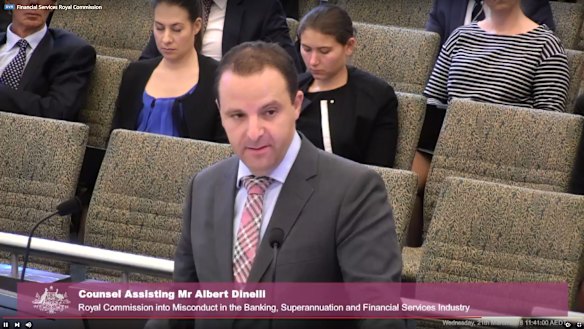 Counsel Assisting the Royal Commission Albert Dinelli. 