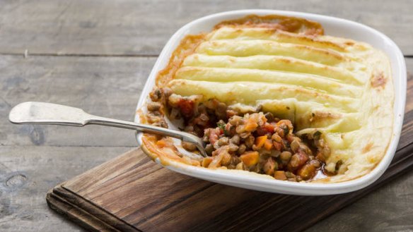 Using lentils and mushrooms in a shepherd's pie is a fantastic substitute for meat.