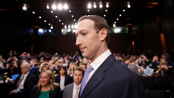 Facebook CEO Mark Zuckerberg arrives to testify before a joint hearing of Congress.