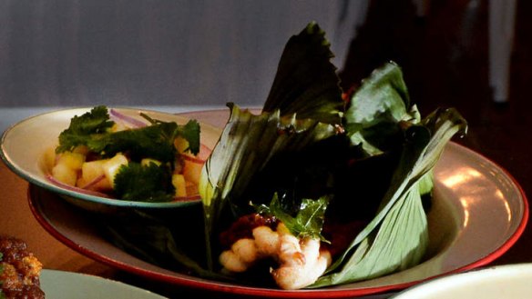 Go-to dish: grilled stingray and pineapple salad.
