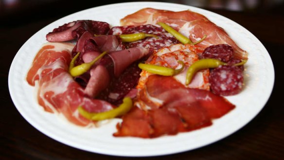 Continental Deli's charcuterie plate.