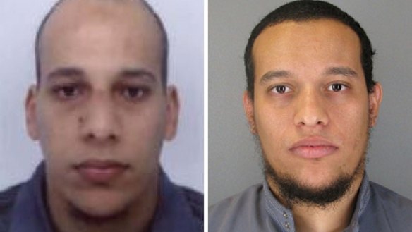Cherif Kouachi (left) and his brother Said: killed by police after a siege near Paris.