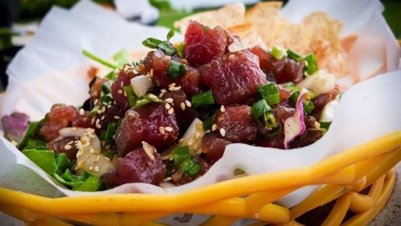 A traditional Oahan dish, ahi poke is a blend of local ingredients.
