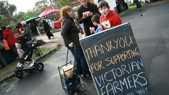 The Slow Food Farmers' Market is held at the Abbotsford Convent one Saturday each month.