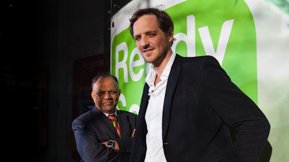 St Seorge's CIO Dhiren Kulkarni (left) with the bank's head of mobile Travis Tyler.