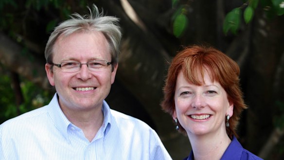 Kevin Rudd, with his deputy Julia Gillard, underwent a casting call for his role as Labor leader.
