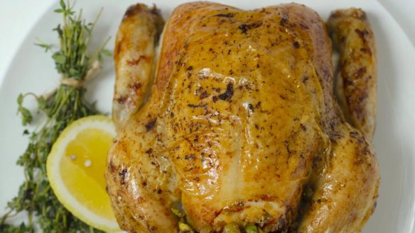 Organic roast chicken.