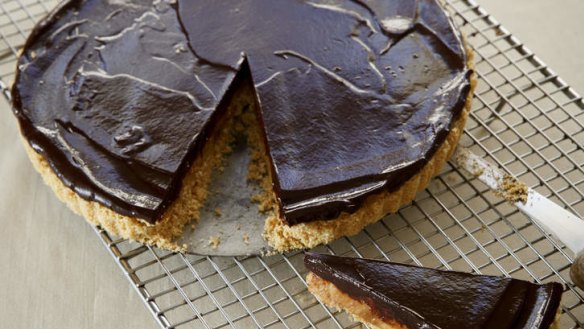 Banana, chocolate and caramel tart.