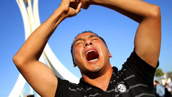 Anti-government demonstrators rally as they re-occupy Pearl roundabout in Manama, Bahrain.