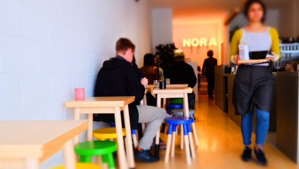 Get up close when popping into Nora.