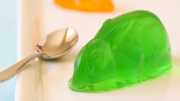 Easter jelly moulds with bunnies.