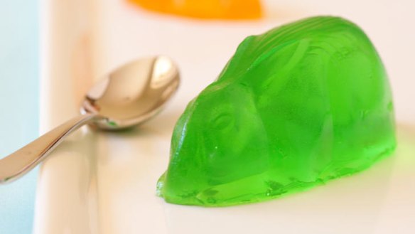 Easter jelly moulds with bunnies.