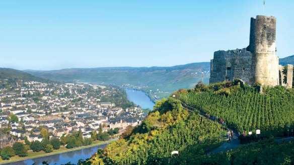 Fairytale beauty: Vineyards above the Mosel River.