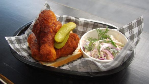 Nashville-style hot chicken at The Hot Chicken Project.