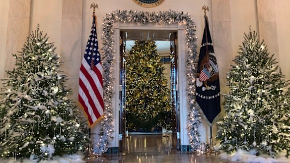 It's time to put up the Christmas tree ... Donald Trump has already had the Blue Room decorated in the White House.