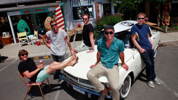 Lorne restaurateurs (from left) Robert Lowther, Kyle Holmer, Brett Graham, Matt Griffiths and Aaron Graham.