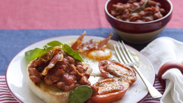 Breakfast bruschetta.