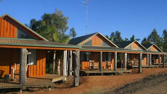 Bourke's best ... there are five new timber cabins at Kidman's Camp.
