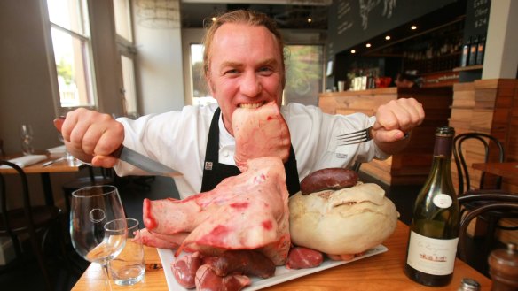 Adrian Richardson, chef and restaurateur at La Luna in Rathdowne St Carlton is well known for his offal nights.