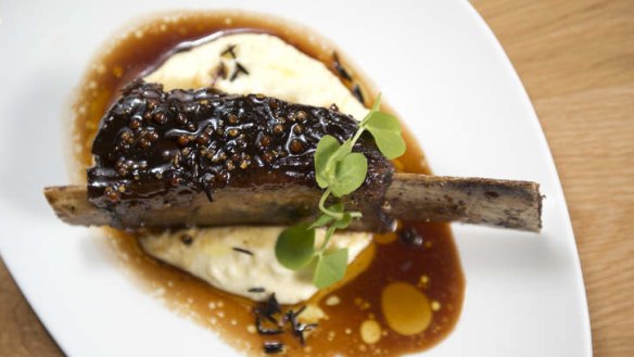 Best ribs ever? The BBQ beef rib with maple and pink peppercorn glaze.