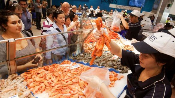 Last year's Easter rush at the Sydney Fish Market.