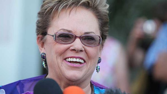 Lindy Chamerlain after the coroner's verdict.