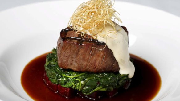 Cooking with wine: Char-grilled beef tenderloin with a red wine sauce.