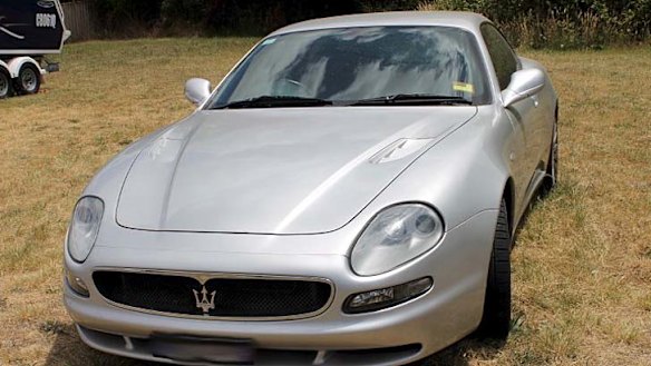 The spoils ... items including a Maserati were seized by police.