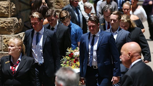 Cole Miller's casket is taken from St Stephen's Cathedral.
