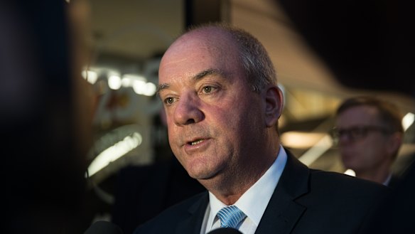 Daryl Maguire leaves the ICAC hearing on Friday night. 