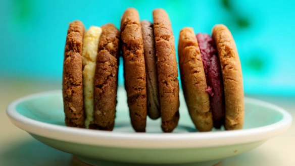 A trio of gluten- and sugar-free sandwich cookies at Ace.