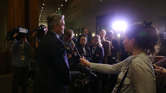 Finance Minister Mathias Cormann explains the decision at Parliament House.