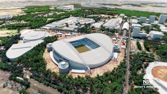 An artist impression of ANZ Stadium. 