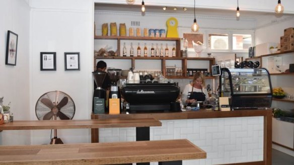 Bright and airy, Mr Willis Espresso Art Bar occupies a former East Geelong office.