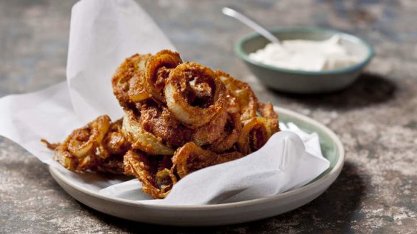 Spiced onion rings.
