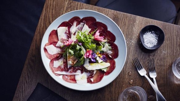 A bresaola entree from chef Nick Pulcher.