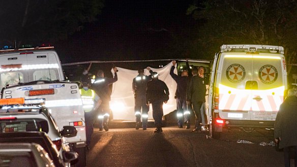 The scene where two children were shot dead.