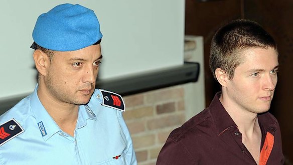 Knox's ex--boyfriend and co-defendant Raffaele Sollecito, right, attends the appeal hearing.