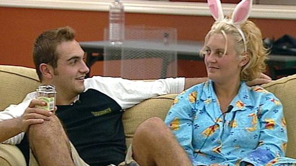 Big Brother's Sara-Marie Fedele, right, with housemate Ben.