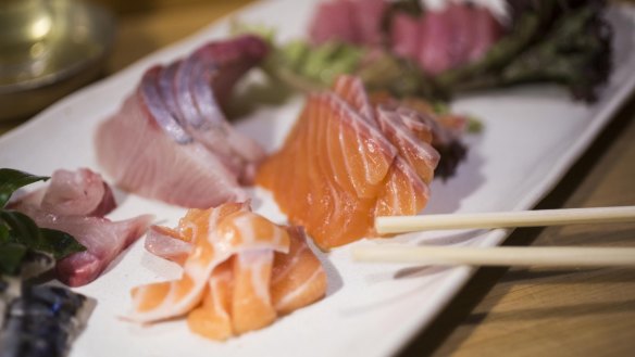 Mixed sashimi: a highlight at Nom Japanese.