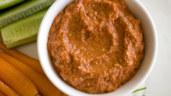 Red capsicum dip.